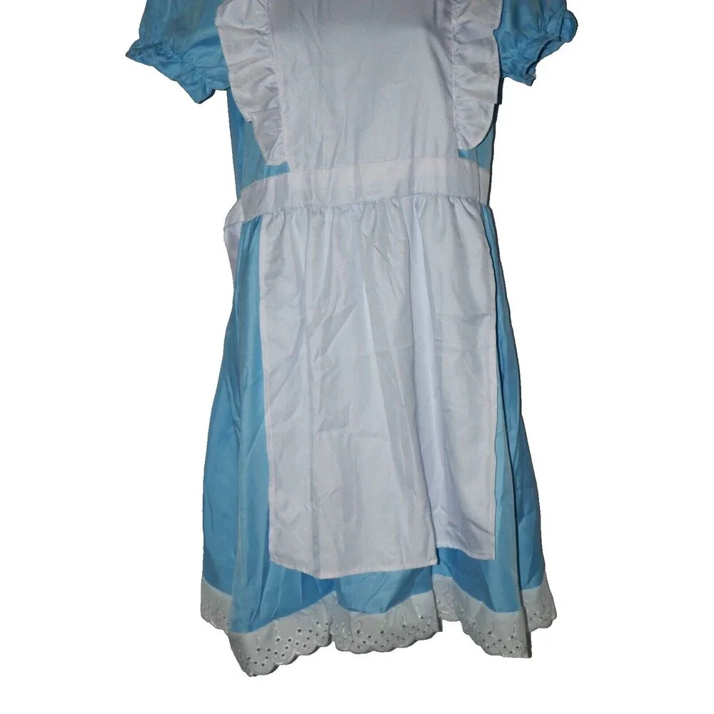 Classic Alice-Inspired Light Blue and White Girls' Halloween Costume